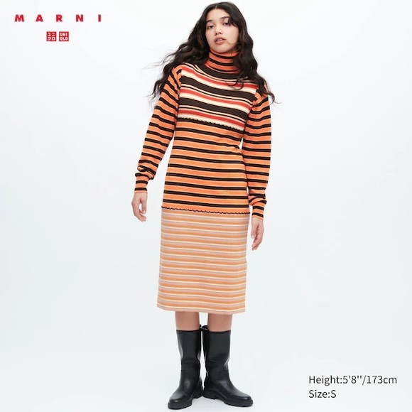 Uniqlo New w/Tags Brown Merino Blend Sleeveless Knitted Dress (MARNI), Small - Picture 1 of 9